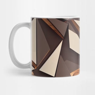 Wooden abstract triangle background Mug